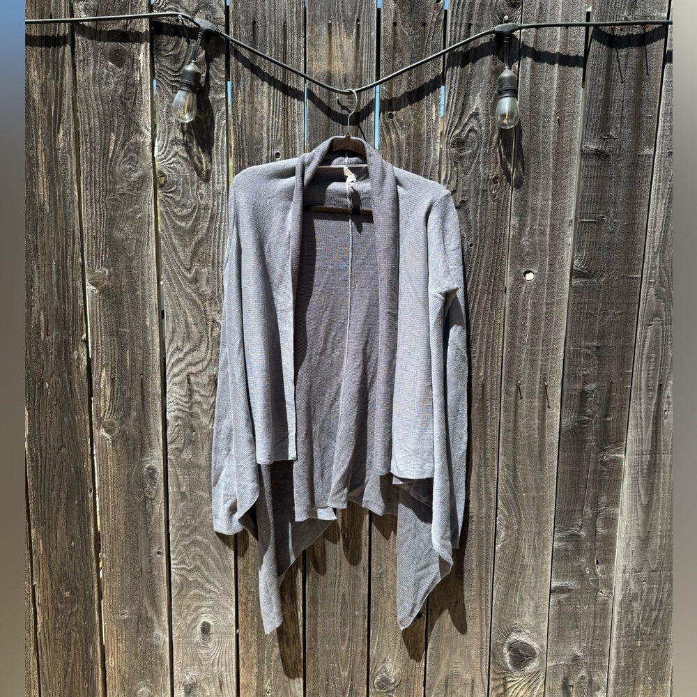 Lululemon Blue-Grey Reflection Wrap Top Cardigan Bamboo Tencel-Lyocell size 6/Sm
